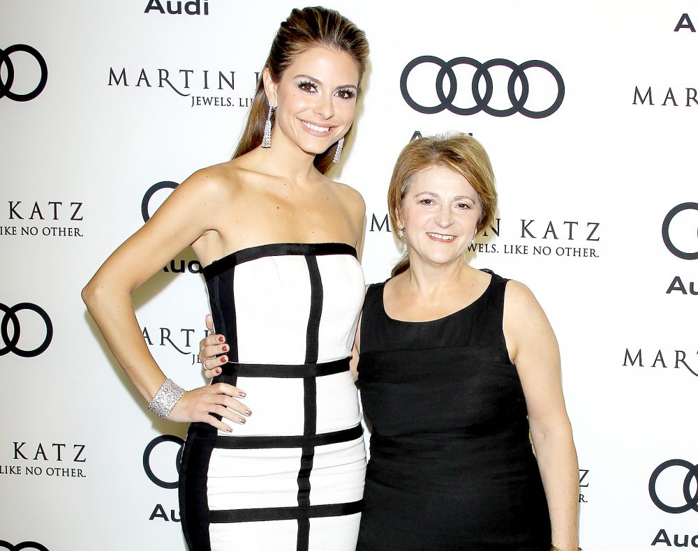 Maria Menounos and her mother, Litsa Menounos, arrive at Audi and Martin Katz to celebrate the 2012 Golden Globe Awards held at Cecconi's restaurant in Los Angeles on January 8, 2012.