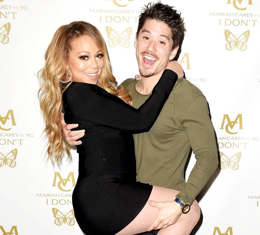 Mariah Carey (L) and Bryan Tanaka attend a private party at Catch for Mariah Carey's New Single "I Don't" ft YG at Catch LA on February 4, 2017 in West Hollywood, California.
