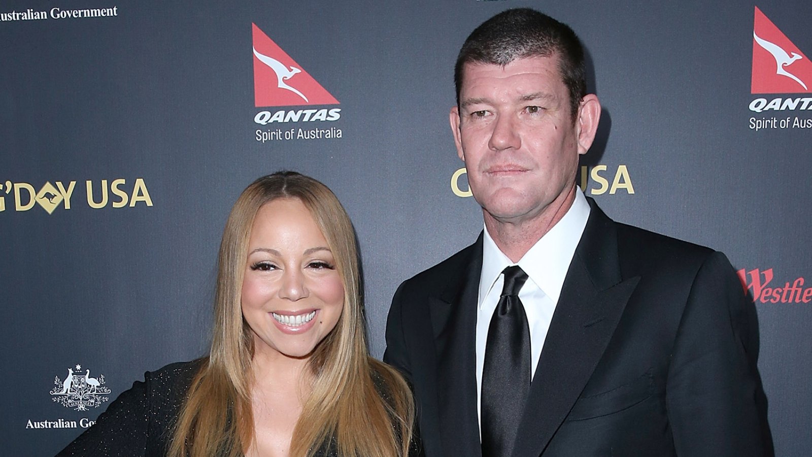 Mariah Carey and James Packer attend the 2016 G'Day Los Angeles Gala at Vibiana on January 28, 2016 in Los Angeles, California.
