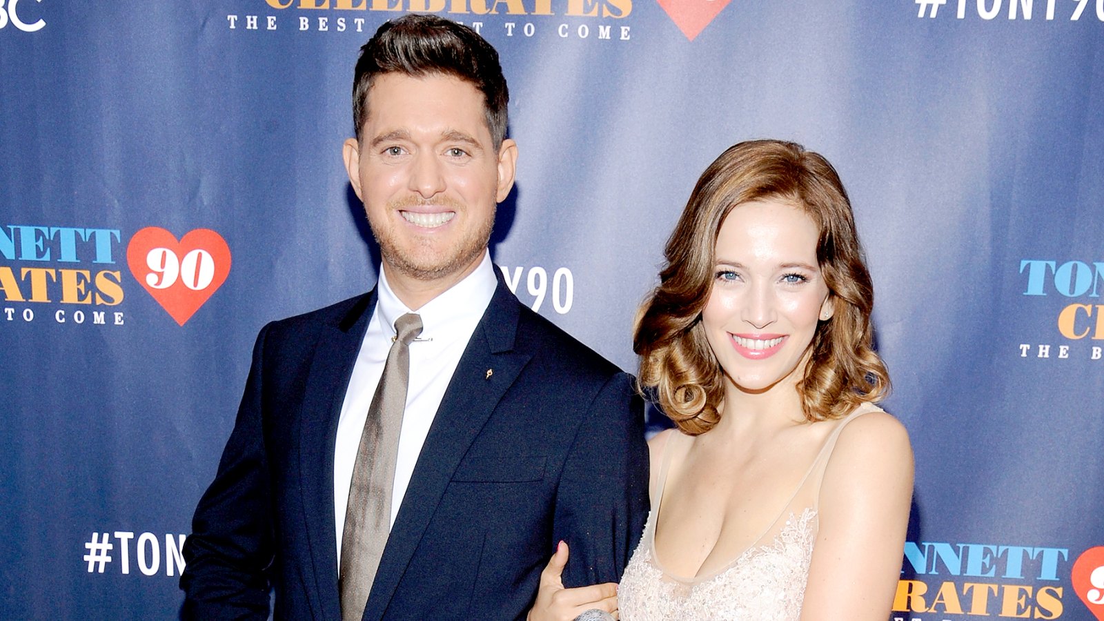 Michael Buble and Luisana Lopilato attend Tony Bennett Celebrates 90: The Best Is Yet To Come at Radio City Music Hall on September 15, 2016 in New York City.
