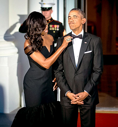 Michelle Obama and Barack Obama - State Dinner
