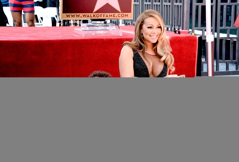 Mariah Carey and son Moroccan Scott Cannon attend the ceremony honoring Mariah Carey with a star on the Hollywood Walk of Fame on August 5, 2015 in Hollywood, California.