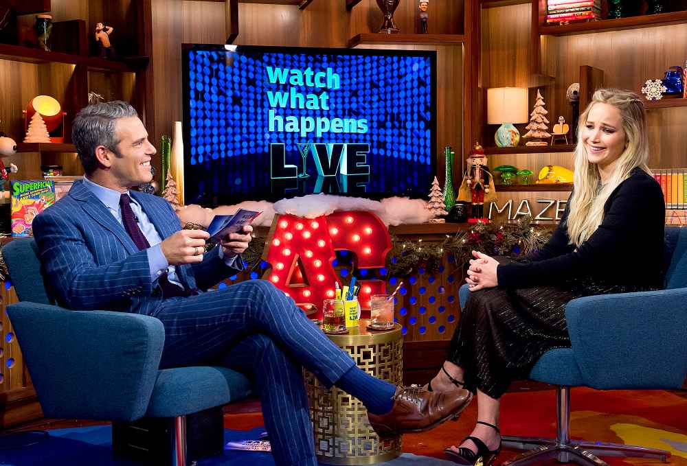 Andy Cohen and Jennifer Lawrence