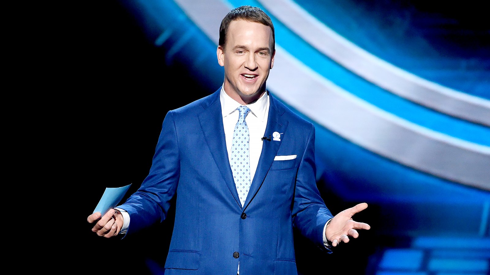Host Peyton Manning speaks onstage at The 2017 ESPYS at Microsoft Theater on July 12, 2017 in Los Angeles, California. Kevin Winter/Getty Images