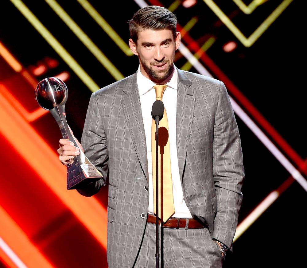 Olympic swimmer Michael Phelps accepts the Best Record-Breaking Performance award onstage at The 2017 ESPYS at Microsoft Theater on July 12, 2017 in Los Angeles, California.