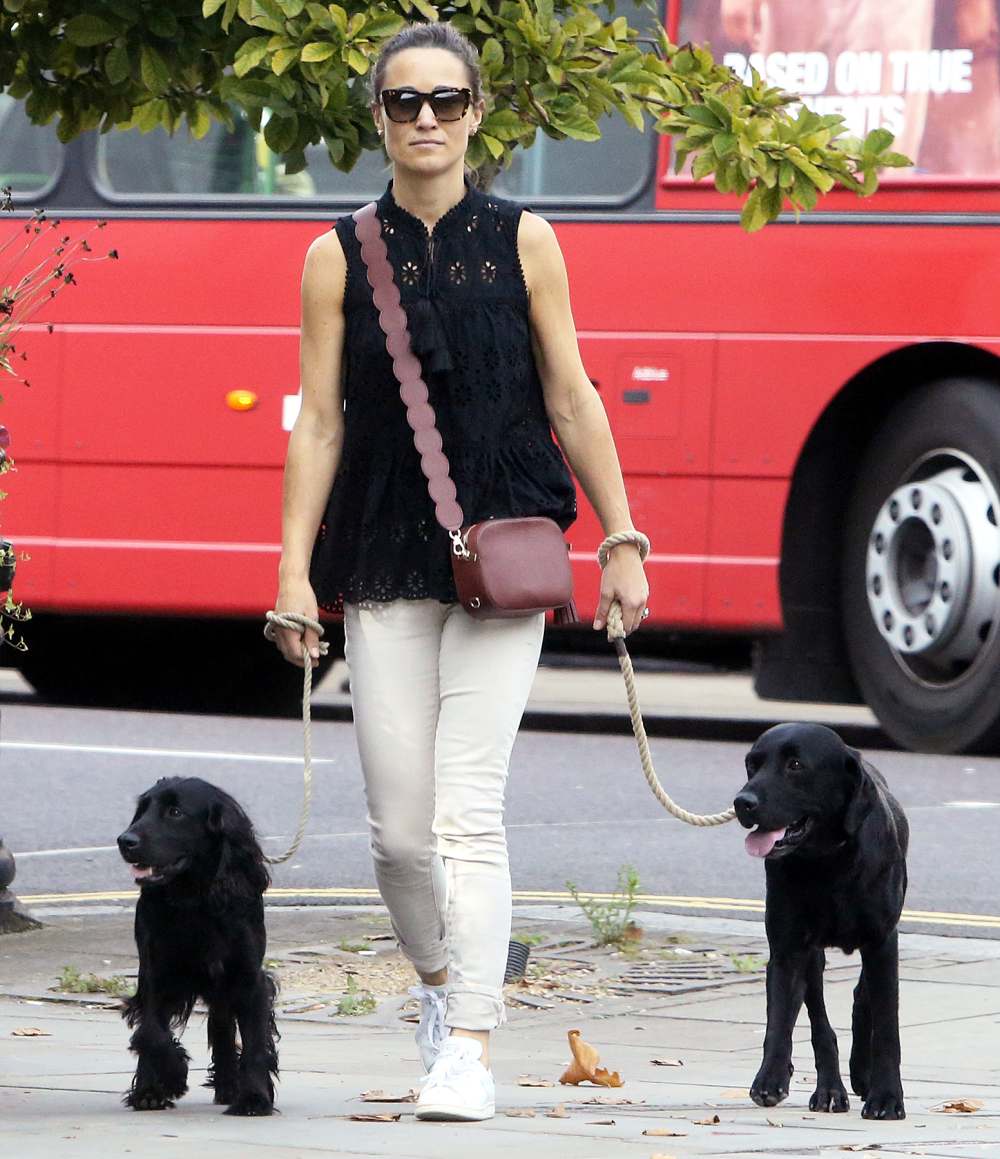 Pippa Middleton Kate Spade walking dogs