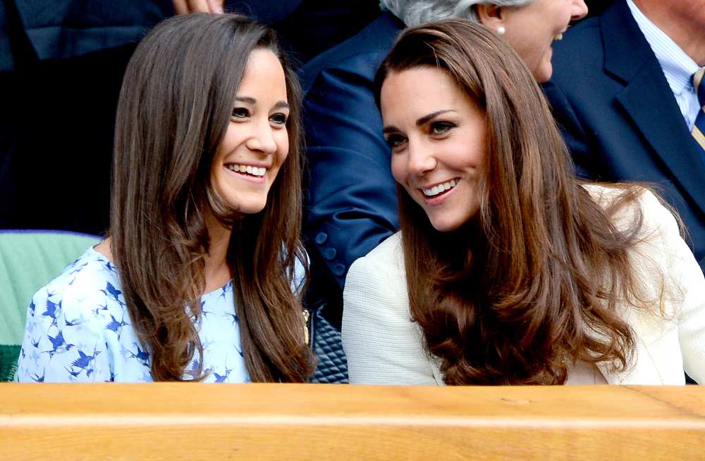 Catherine, Duchess of Cambridge (R) and her sister Pippa Middleton