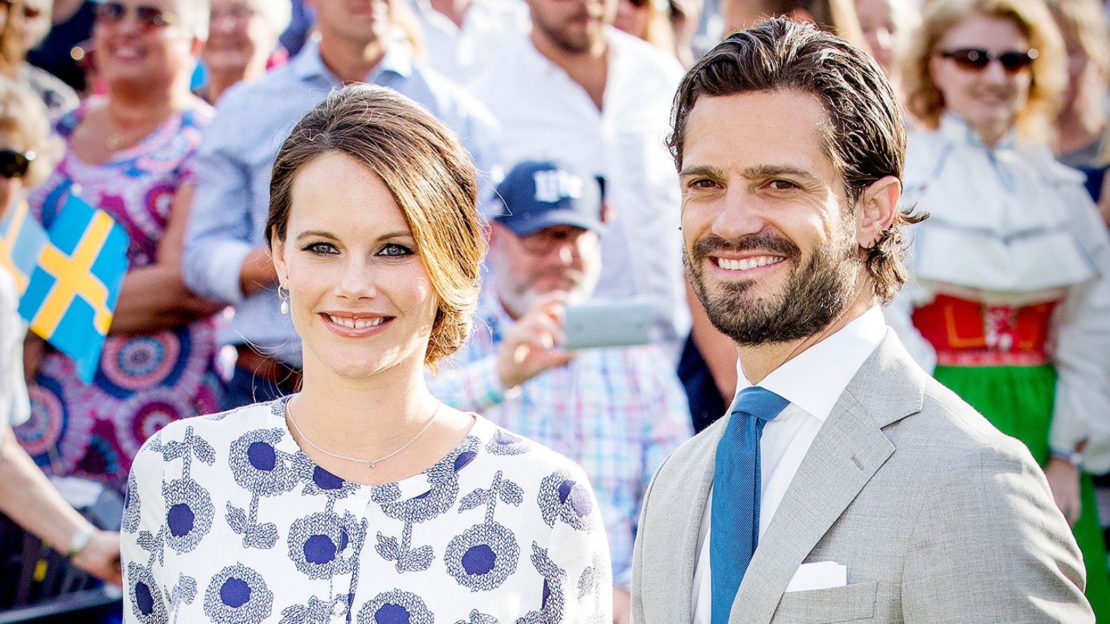 Prince Carl Philip of Sweden and Princess Sofia of Sweden attend the Victoria day celebration on the occasion of The Crown Princess Victoria of Sweden's 40th birthday celebrations at stadion on July 14, 2017 in Borgholm, Sweden.