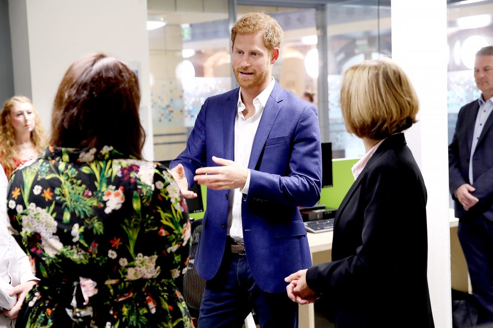Prince Harry visits the NHS Manchester Resilience Hub on September 4, 2017 in Manchester, England.
