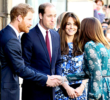 Prince Harry, Prince William and Kate Middleton
