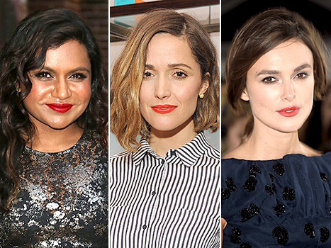 Red Lip Trend - Mindy Kaling, Rose Byrne and Keira Knightley