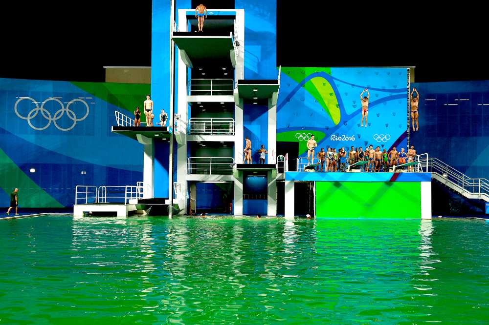 General view of the diving pool at Maria Lenk Aquatics Centre on Day 4 of the Rio 2016 Olympic Games on August 9, 2016 in Rio de Janeiro, Brazil.