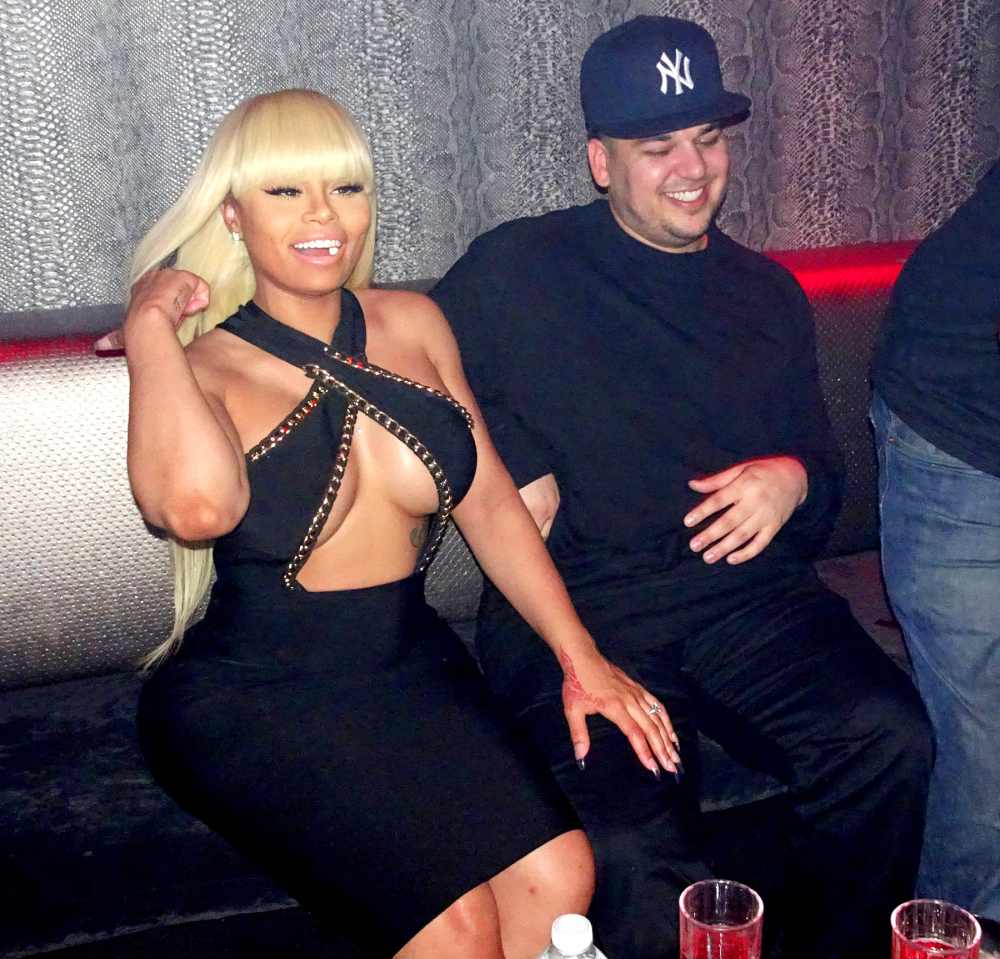 Rob Kardashian and Blac Chyna at Aces strip club in NYC.