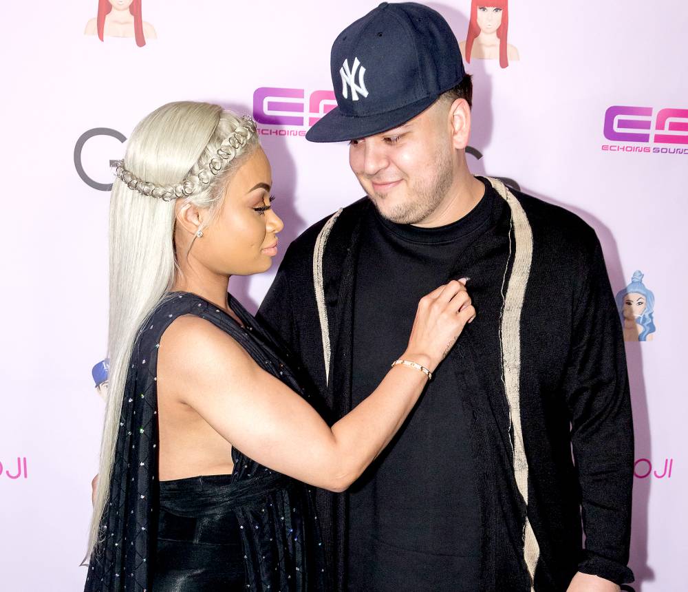 Rob Kardashian and Blac Chyna arrive at her Blac Chyna Birthday Celebration And Unveiling Of Her "Chymoji" Emoji Collection at the Hard Rock Cafe on May 10, 2016 in Hollywood, California.