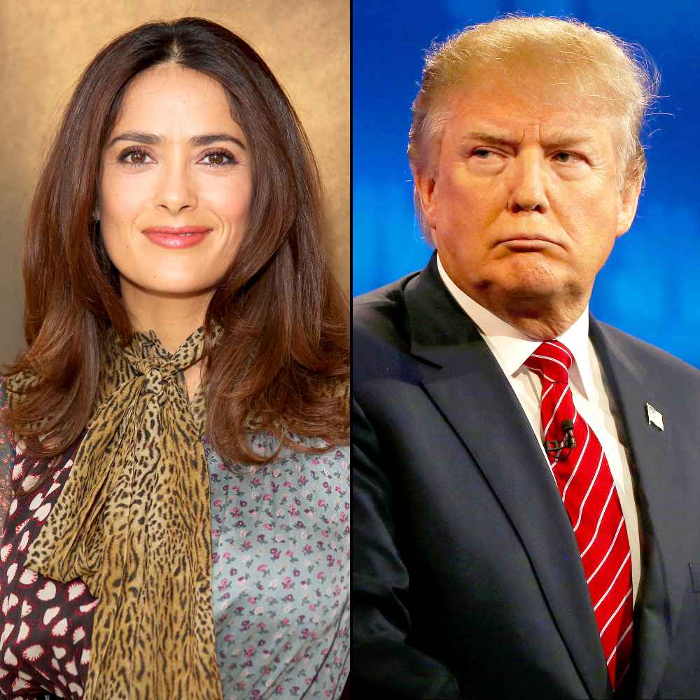 Salma Hayek and Donald Trump