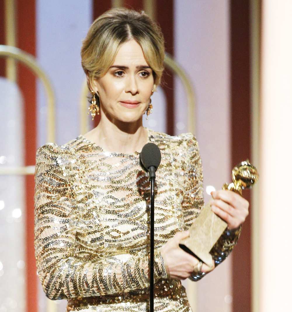 Sarah Paulson accepts her award for Best Actress in a Limited Series or Motion Picture Made for TV for her role in