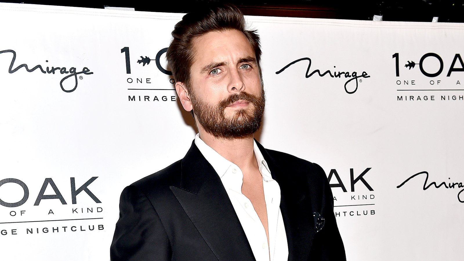 Scott Disick arrives at 1 OAK Nightclub at The Mirage Hotel & Casino to host a New Year's Eve celebration on December 31, 2015 in Las Vegas, Nevada.