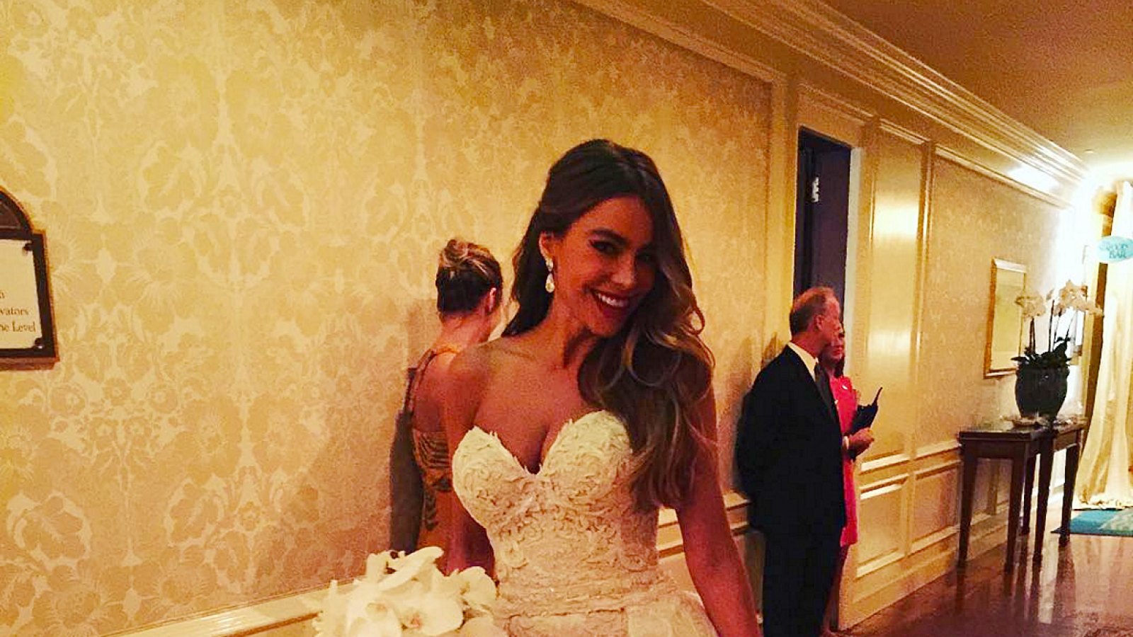 Sofia Vergara in her wedding dress