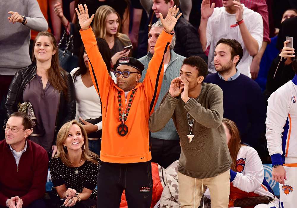 Spike Lee attends the New York Knicks game