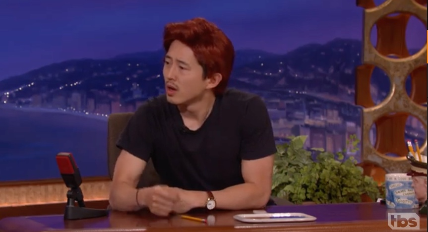 Steven Yeun joked that he is Conan O'Brien's stand-in.