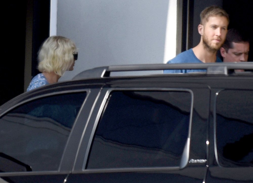 Taylor Swift and Calvin Harris arrive back in Los Angeles via private jet, after a romantic getaway in the Caribbean. The pair were seen embracing before heading their separate ways.