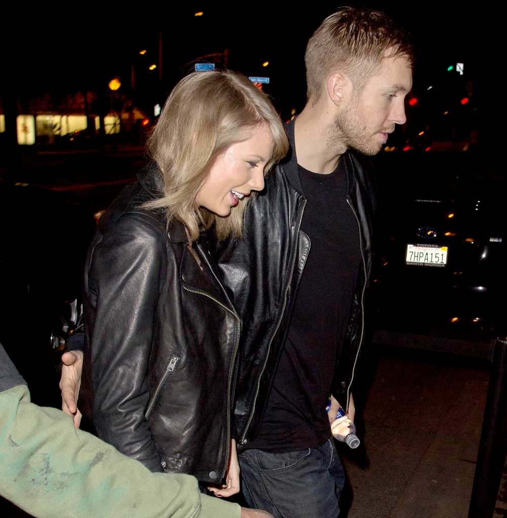 Taylor Swift and Calvin Harris arrive at the Troubadour in West Hollywood to attend a benefit concert April 2, 2015.