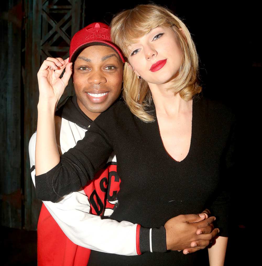 Todrick Hall and Taylor Swift pose backstage at the hit musical