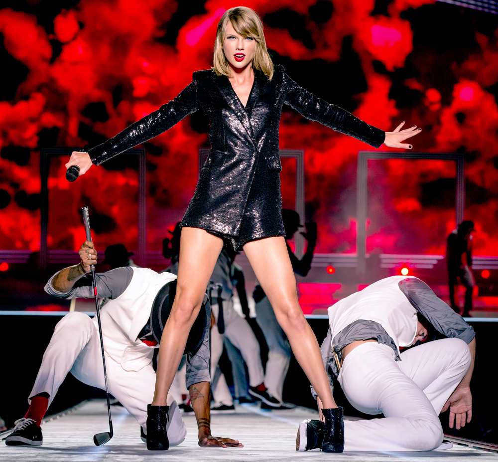 Taylor Swift performs on stage during