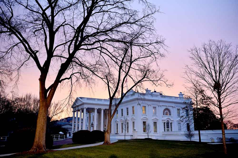 Dawn breaks behind the White House as the nation prepares for the inauguration of President-elect Donald Trump on January 20, 2017 in Washington, D.C.