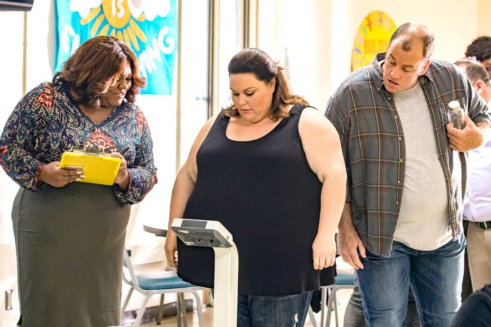 Chrissy Metz as Kate, and Chris Sullivan as Toby on This Is Us.