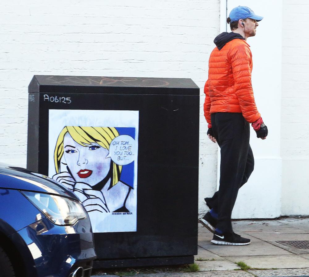 Tom Hiddleston Taylor Swift street art