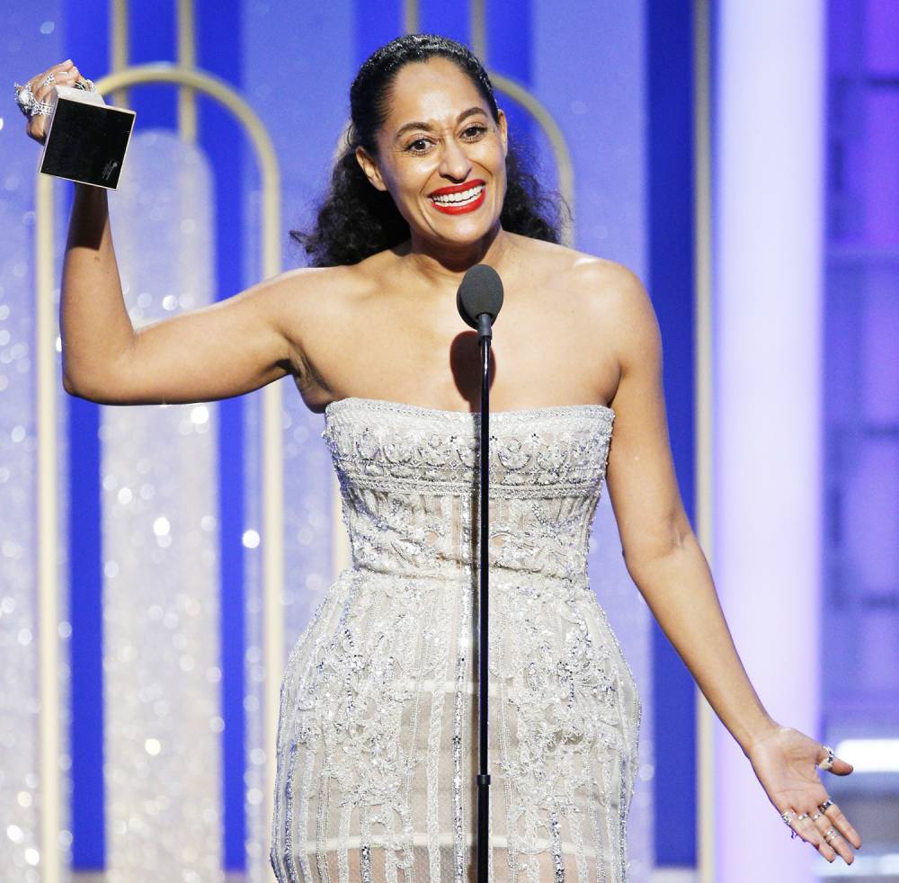 Tracee Ellis Ross accepts the award for Best Actress in a Television Series - Musical or Comedy for her role in