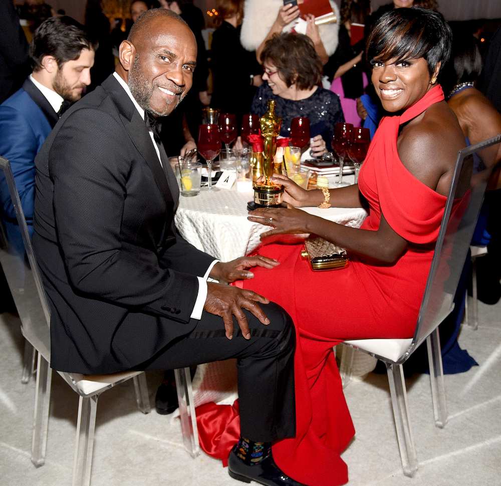 Viola Davis, winner of the award for Actress in a Supporting Role for 'Fences,' and actor Julius Harris attend the 89th Annual Academy Awards Governors Ball at Hollywood & Highland Center on February 26, 2017 in Hollywood, California.