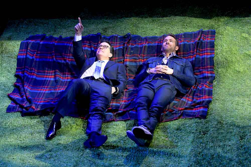 Stephen Colbert and Ryan Reynolds