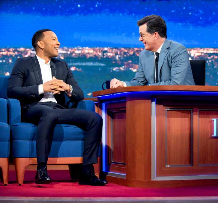 John Legend and Stephen Colbert