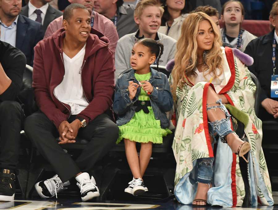 Jay Z, Blue Ivy and Beyonce