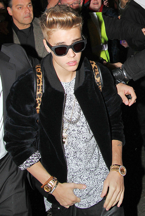 Justin Bieber Fan Braided Charm Bracelets with Floating Hearts