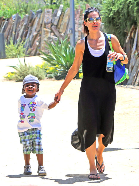 Sandra Bullock and son Louis