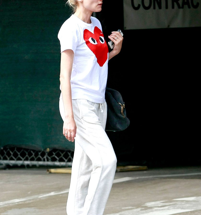 Diane Kruger goes business casual in blazer and sweatpants