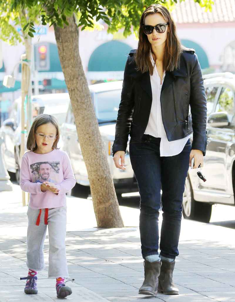 Seraphina Affleck and Jennifer Garner on September 24, 2013