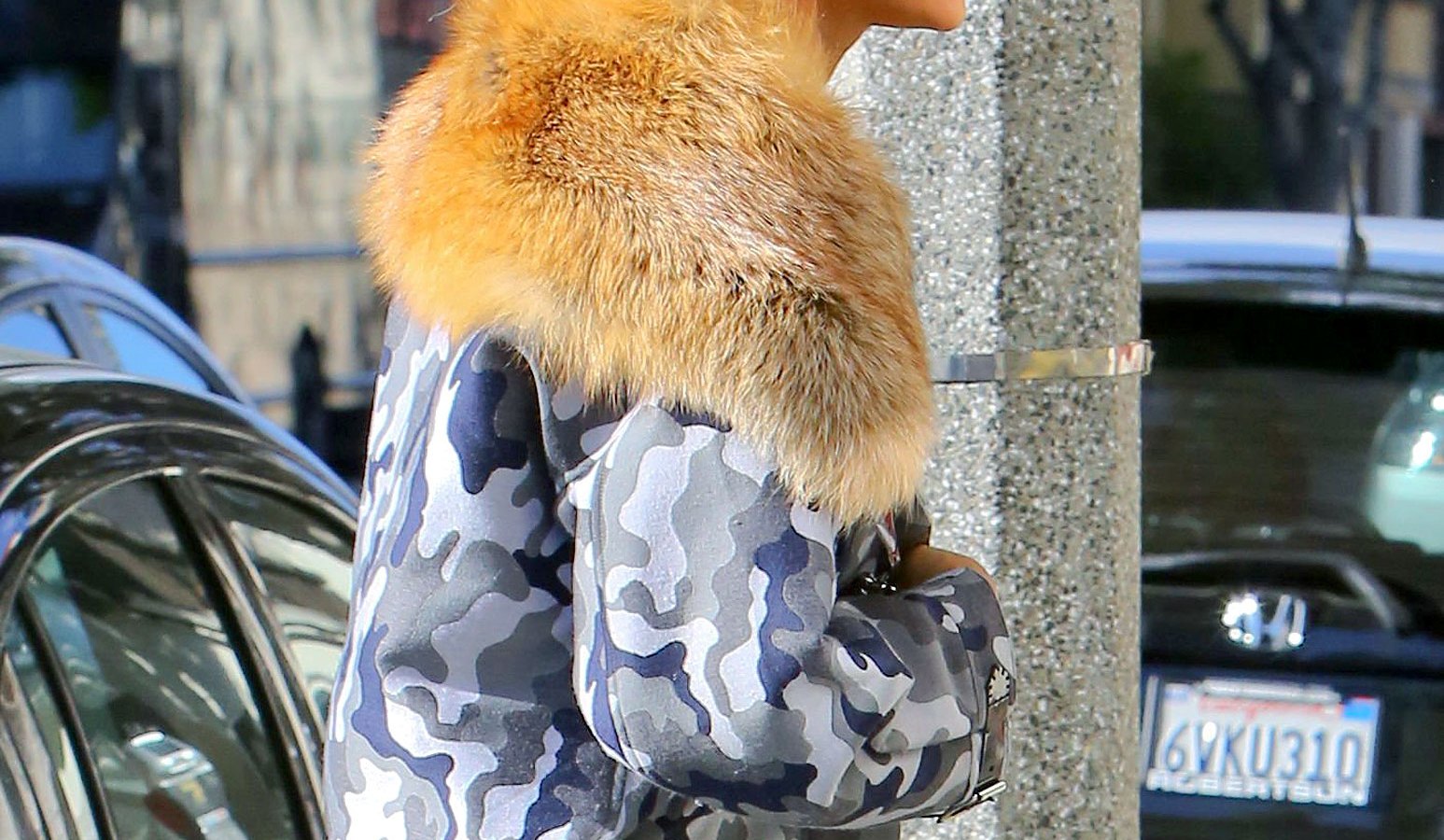 Beyonce stepped out in a fur lined coat while going vegan