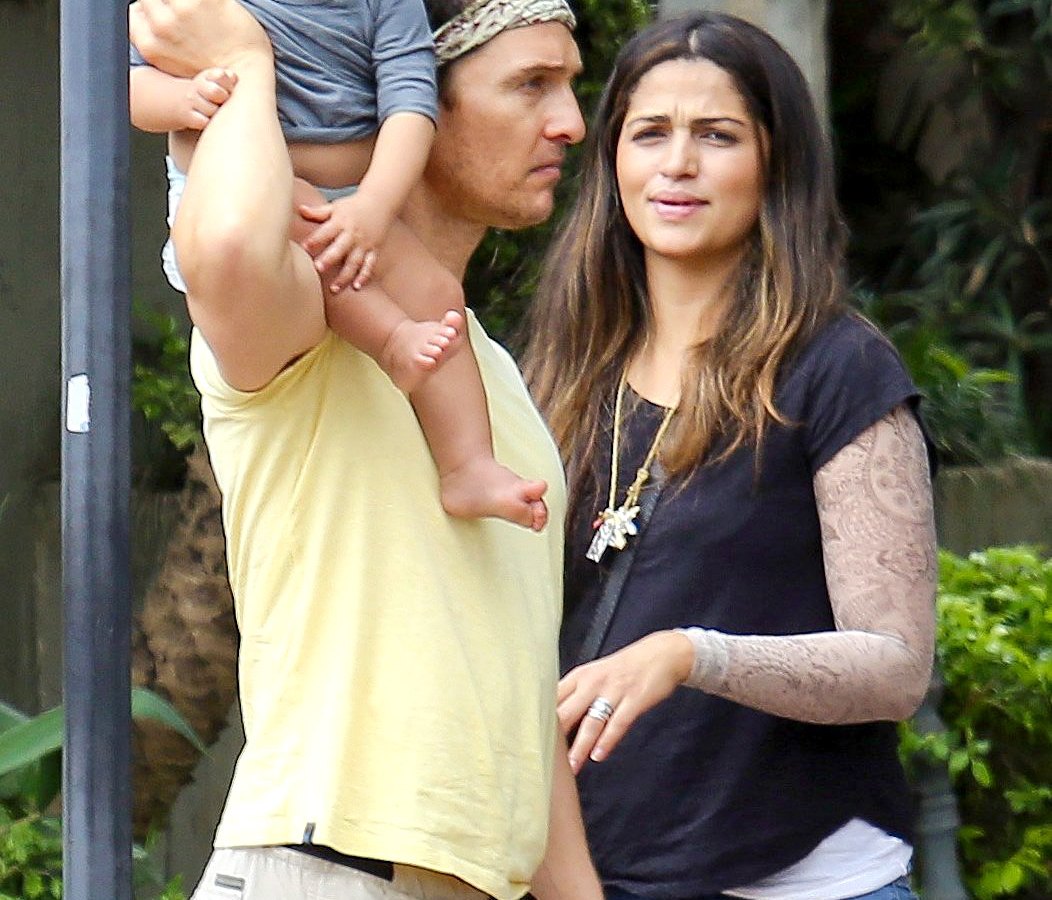 Matthew McConaughey and Camila Alves with their son Livingston