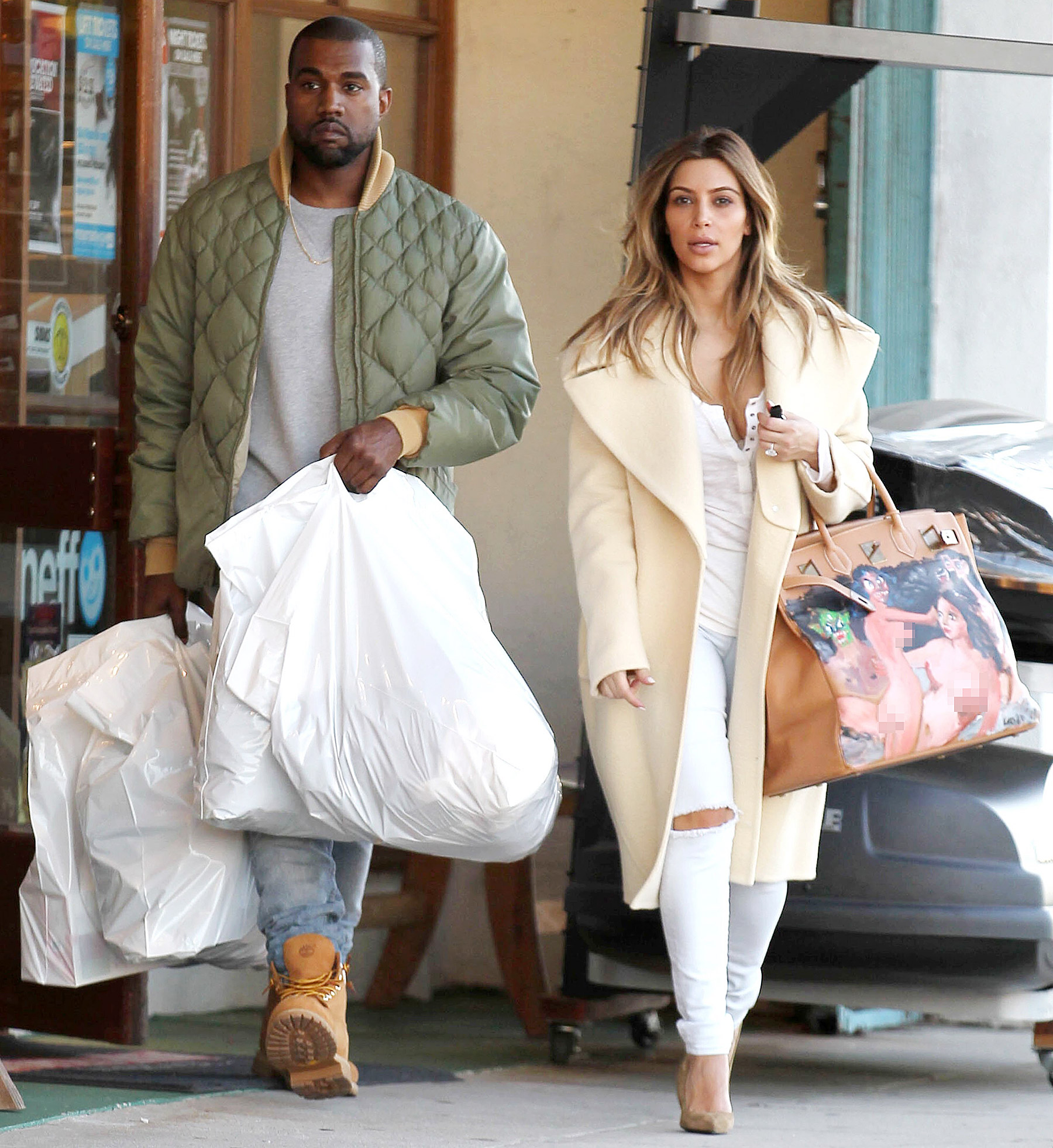 Kim Kardashian Shows Off Hermes Bag Painted By North West