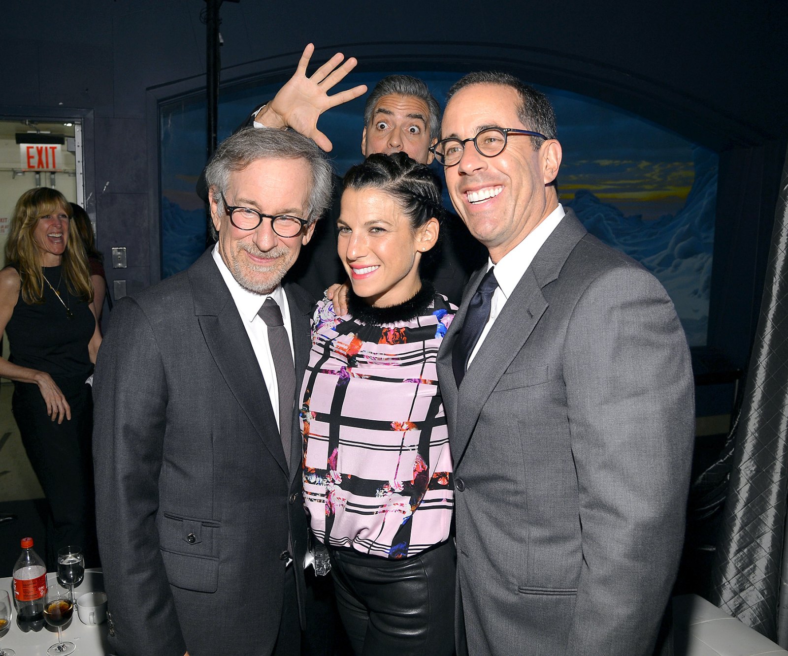 Steven Spielberg, Jessica Seinfeld, George Clooney and Jerry Seinfeld