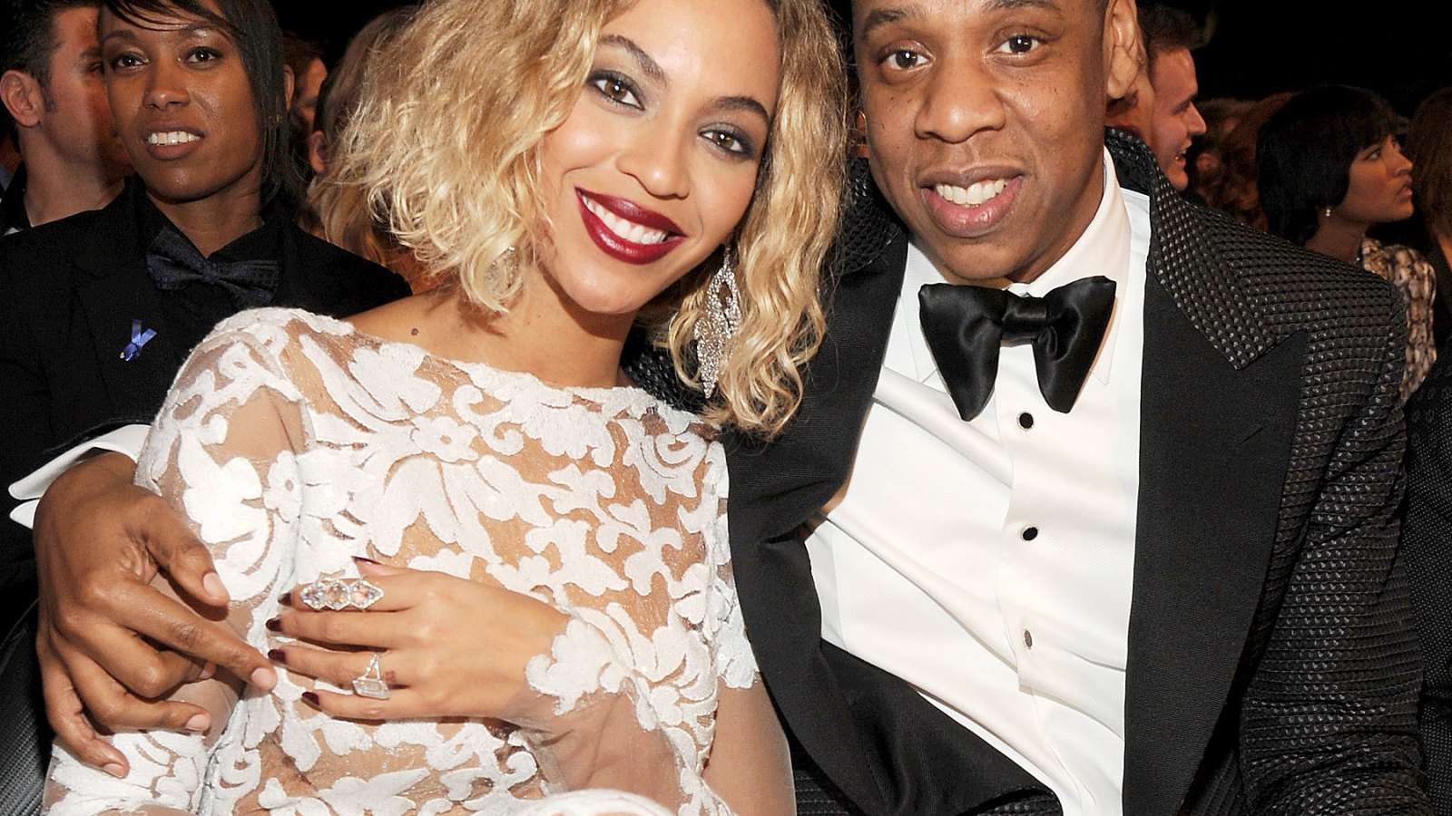 Beyonce and Jay-Z at the Grammy Awards on January 26, 2014