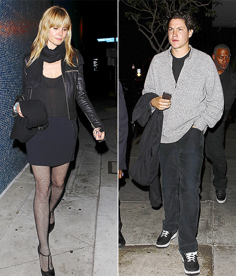 Heidi Klum and Vito Schnabel leave Bootsy Bellows on Feb 8, 2014