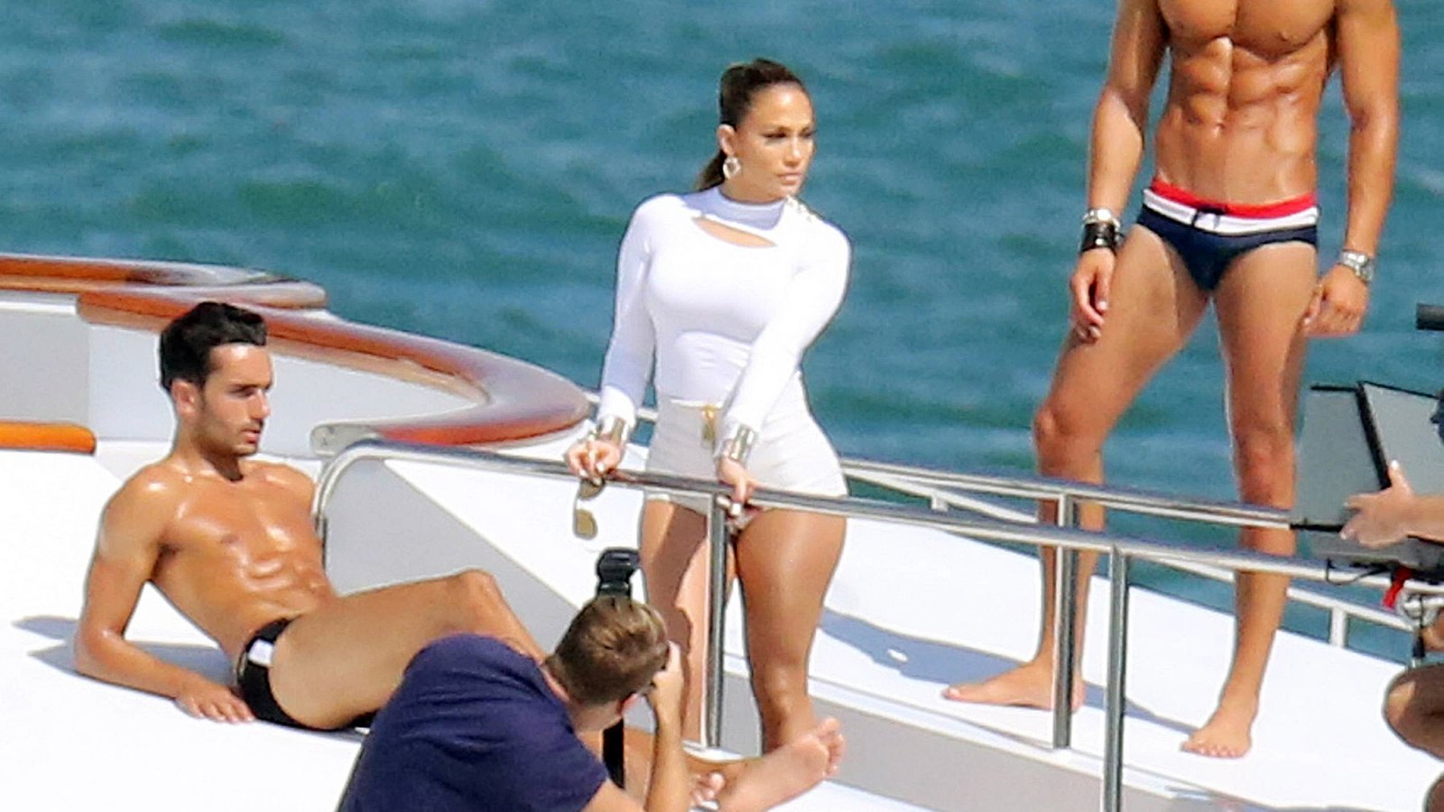 Jennifer Lopez films the We Are One World Cup music video