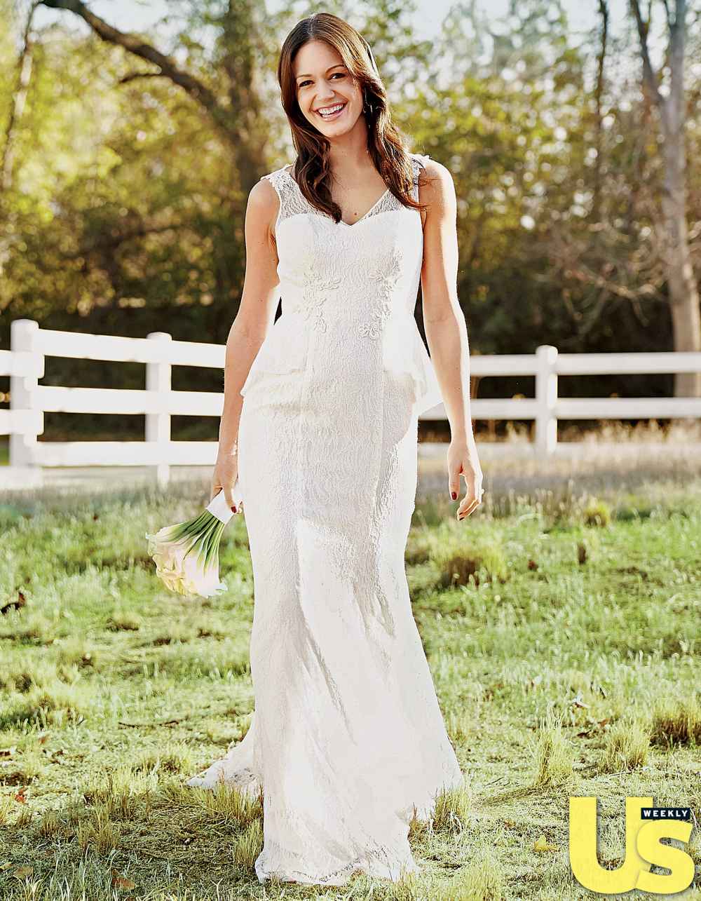 Desiree Hartsock in a wedding dress