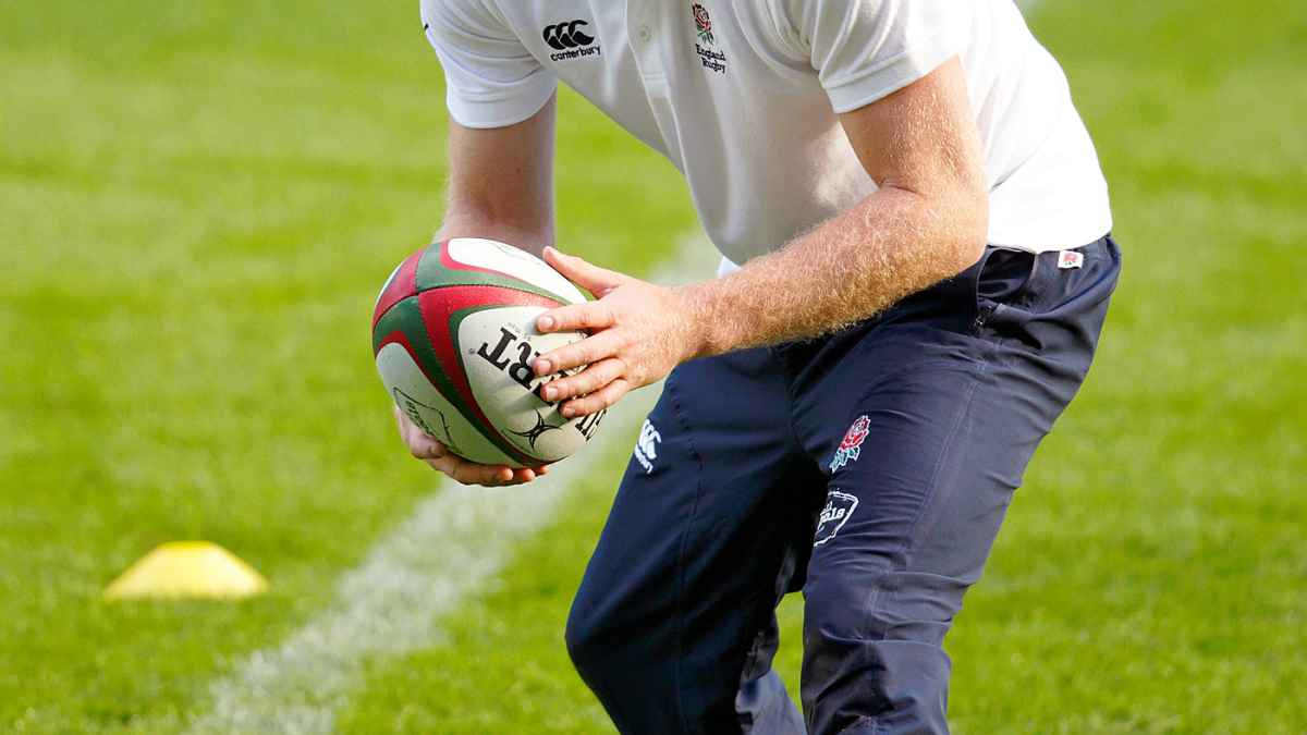 Prince Harry playing rugby on October 17, 2013 in London