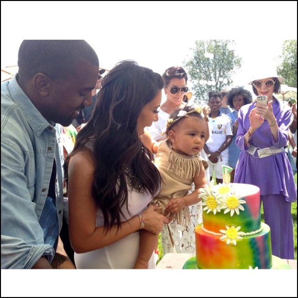 Kim Kardashian shares a picture of North West celebrating her birthday